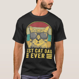 Camiseta Melhor Pai De Gato Do Vintage Ajustado De Bump
