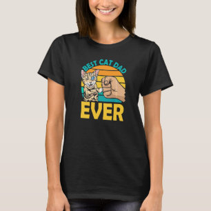 Camiseta Melhor Pai De Gato Já Dia de os pais Dizendo Fathe