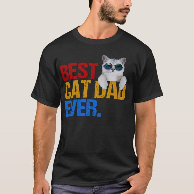 Camiseta Melhor Pai De Gato Já Divertido Proprietário De Ga (Frente)