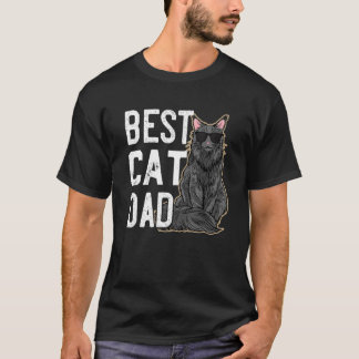 Camiseta Melhor Pai de Gato Masculino de Sempre   para   de