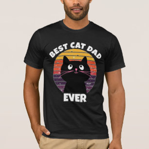 Camiseta MELHOR PAI DE GATO NUNCA VINTAGEM T-Shirts DO CÍRC