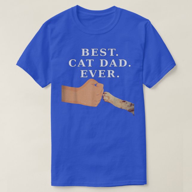Camiseta Melhor Pai de Gato Padre e Gatinho Pata-Pata  (Frente do Design)