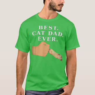 Camiseta Melhor Pai de Gato Padre e Gatinho Pata-Pata