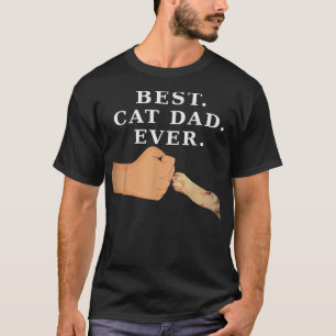 Camiseta Melhor Pai de Gato Padre e Gatinho Pata-Pata 