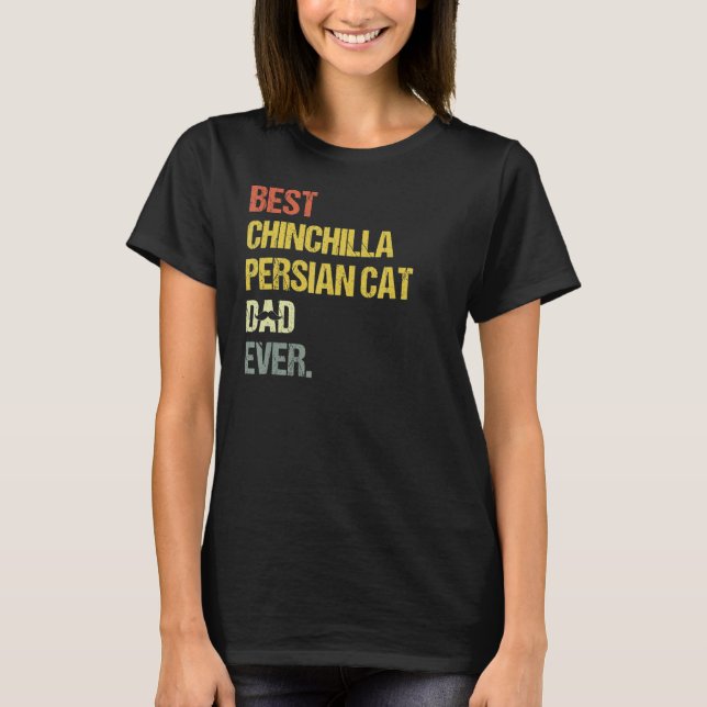 Camiseta Melhor Pai de Gato Persa Chinchilla (Frente)