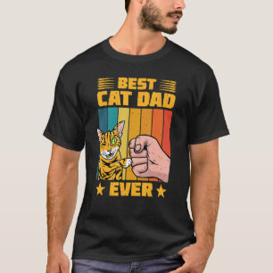 Camiseta Melhor Pai De Gato Que Já Pets Gatinhos Levantam C