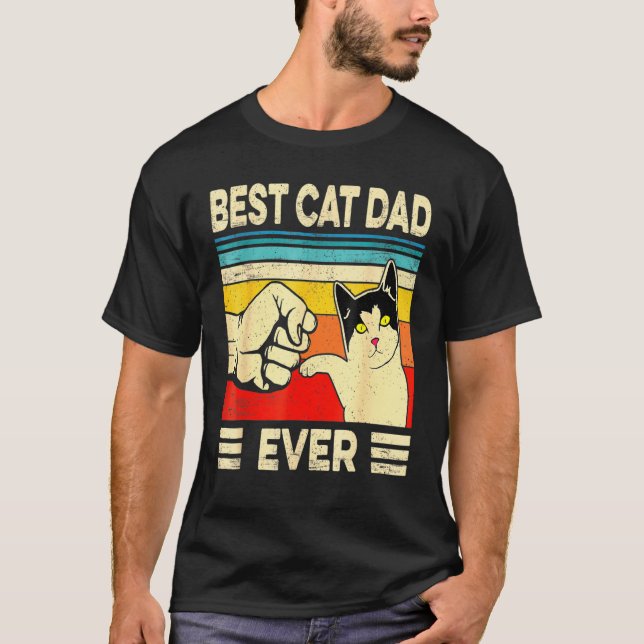 Camiseta Melhor Pai De Gato Que Nunca Foi Engraçado Pai De  (Frente)