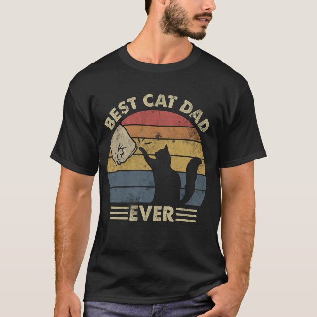 Camiseta Melhor Pai De Gato Sempre Engraçado (Frente)