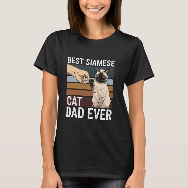 Camiseta Melhor Pai de Gato Siames Ever (Frente)