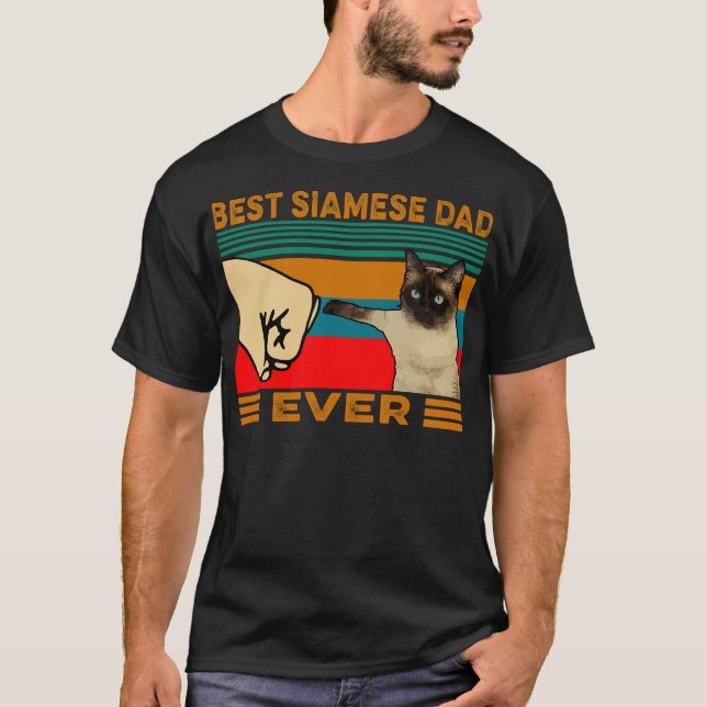 Camiseta Melhor Pai de Gato Siamês Nunca (Frente)