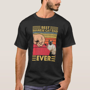 Camiseta Melhor Pai De Gato Siamês Nunca Retro Vintage Suns