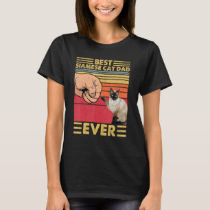 Camiseta Melhor Pai De Gato Siamês Nunca Retro Vintage Suns