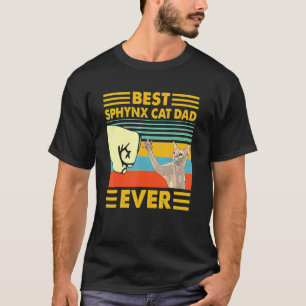 Camiseta Melhor Pai de Gato Sphynx de Sempre Pôr do Sol Vin
