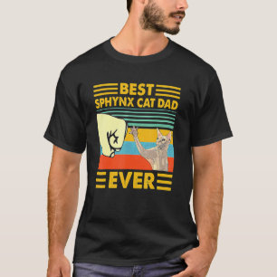 Camiseta Melhor Pai de Gato Sphynx de Todos os Tempos Retro