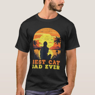Camiseta Melhor Pai de Gato Vintage de Todos os Tempos Pai