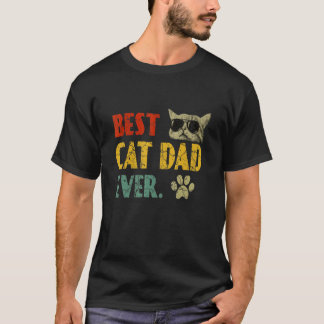 Camiseta Melhor Pai de Gato Vintage de Todos os Tempos T- P