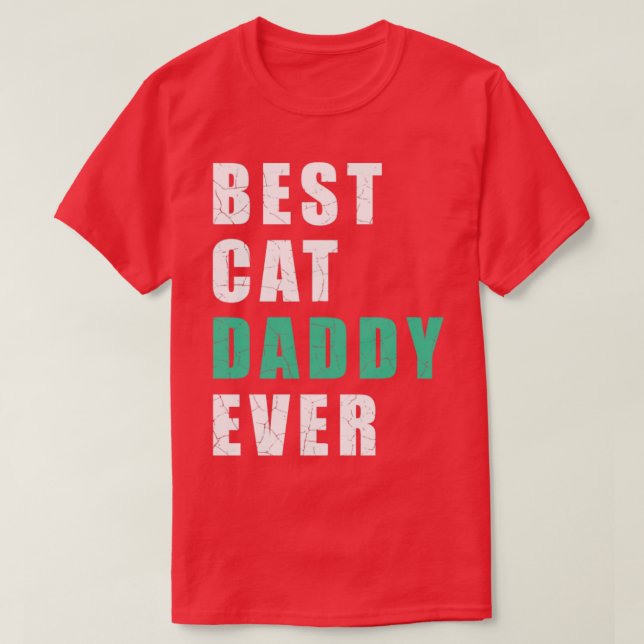 Camiseta melhor pai de gatos (Frente do Design)