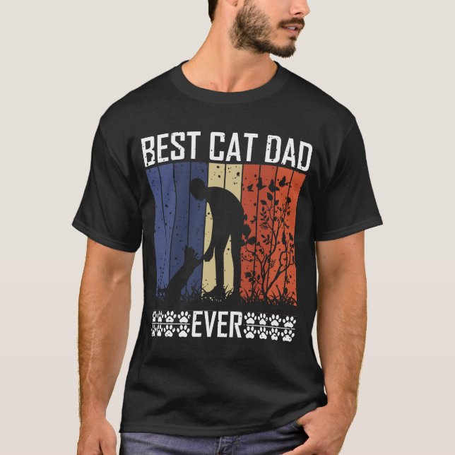 Camiseta melhor pai de gatos (Frente)