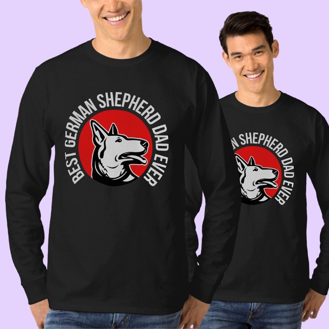 Camiseta Melhor Pai de German shepherd (Criador carregado)