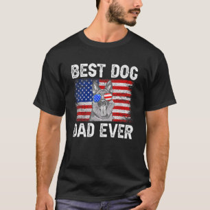 Camiseta Melhor Pai De German shepherd Da América Bandeira 