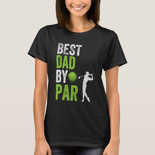 Camiseta Melhor Pai de Golfe dos Adolescentes de Par Pai Go (Frente)