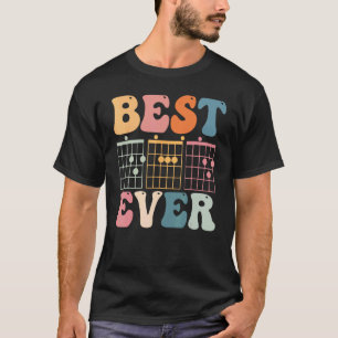 Camiseta melhor pai de guitarra de todos os tempos acordes