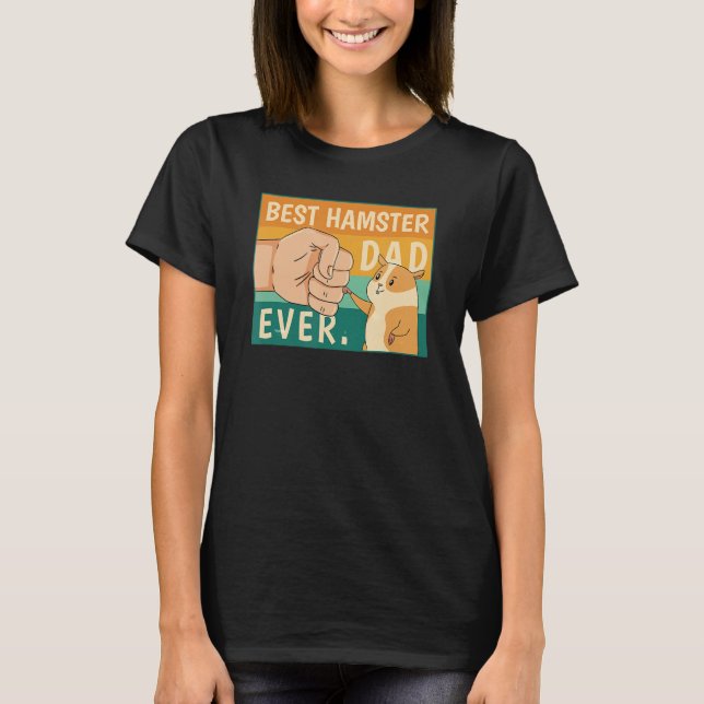 Camiseta Melhor Pai de Hamster Alguma Vez Pet Gerbil Citaçã (Frente)