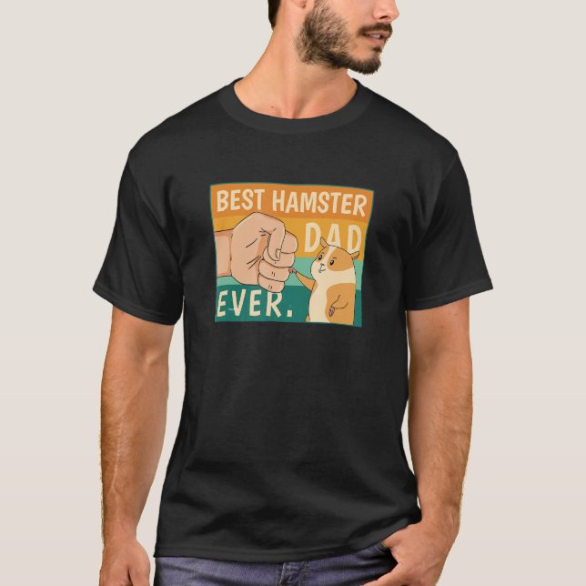 Camiseta Melhor Pai de Hamster Alguma Vez Pet Gerbil Citaçã (Frente)