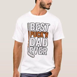 Camiseta Melhor Pai de Hockey Puck'n Pai de Sempre Projeto