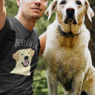 Camiseta Melhor Pai de laboratório - Labrador Amarelo