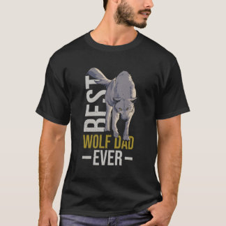 Camiseta Melhor Pai De Lobo Alguma Vez Citação Para O Seu P