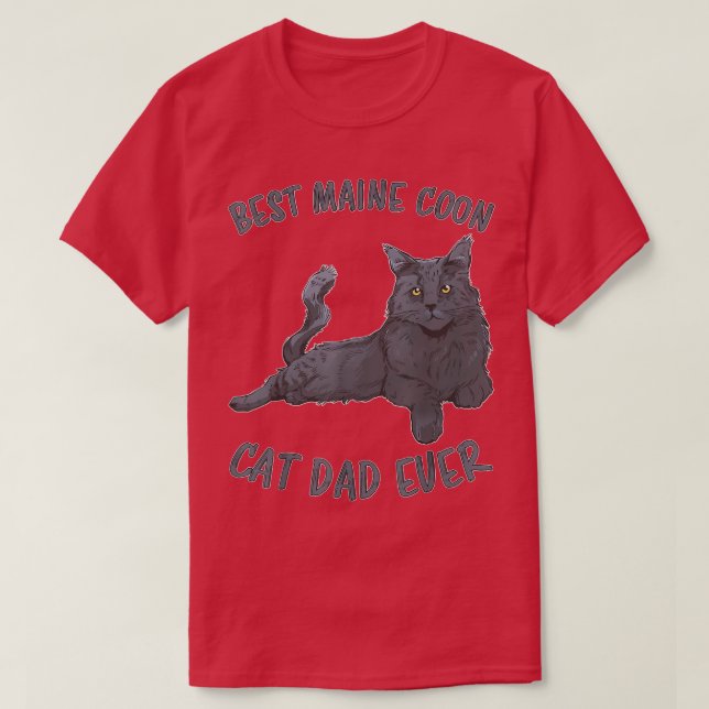 Camiseta Melhor Pai De Maine Moon Alguma Vez Pai Cat Papa P (Frente do Design)