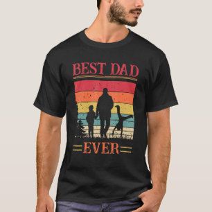 Camiseta Melhor Pai De Mens Em 2 Crianças Retro Vintage Pai