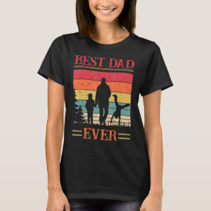 Camiseta Melhor Pai De Mens Em 2 Crianças Retro Vintage Pai