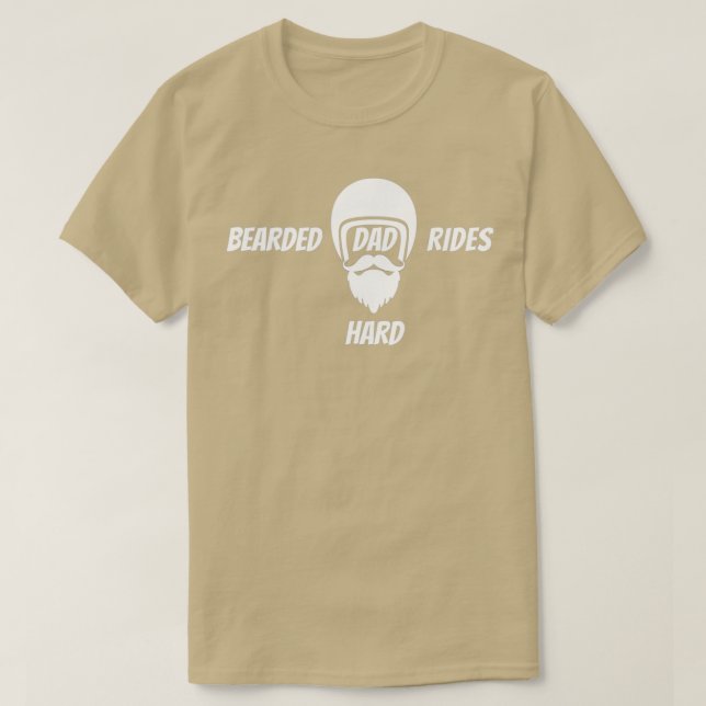 Camiseta Melhor Pai de motoqueiro com barba 2 (Frente do Design)