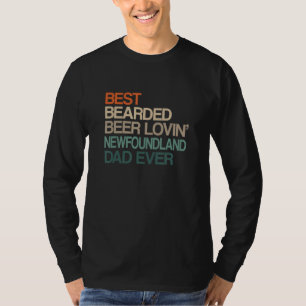 Camiseta Melhor Pai de Newfoundland Barbudo Amante de Cerve