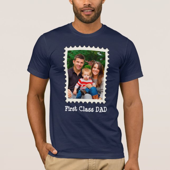 Camiseta Melhor Pai de PAI de PRIMEIRA CLASSE Foto personal (Frente)