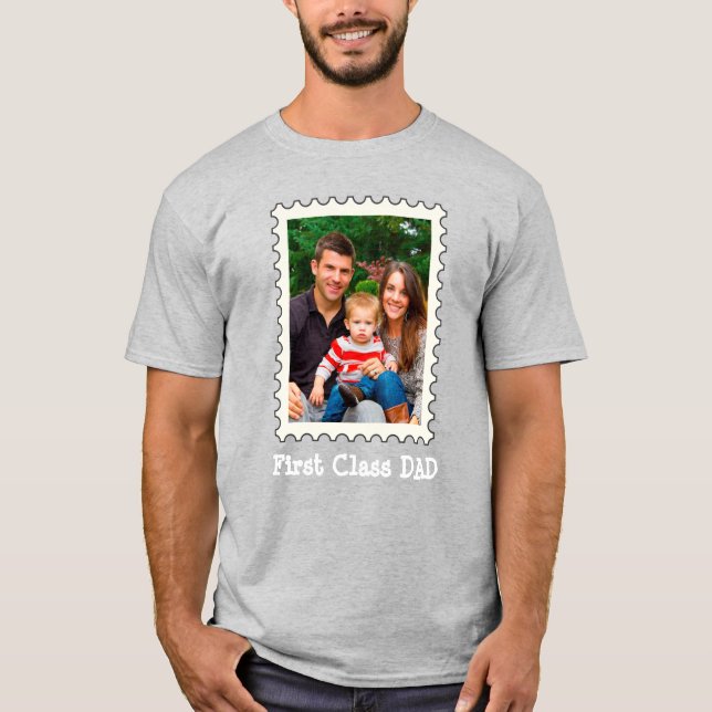 Camiseta Melhor Pai de PAI de PRIMEIRA CLASSE Foto personal (Frente)