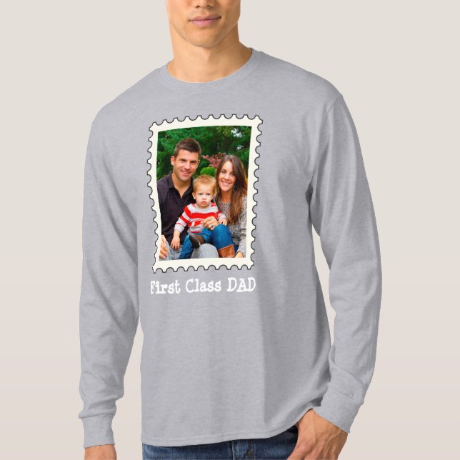 Camiseta Melhor Pai de PAI de PRIMEIRA CLASSE Foto personal (Frente)