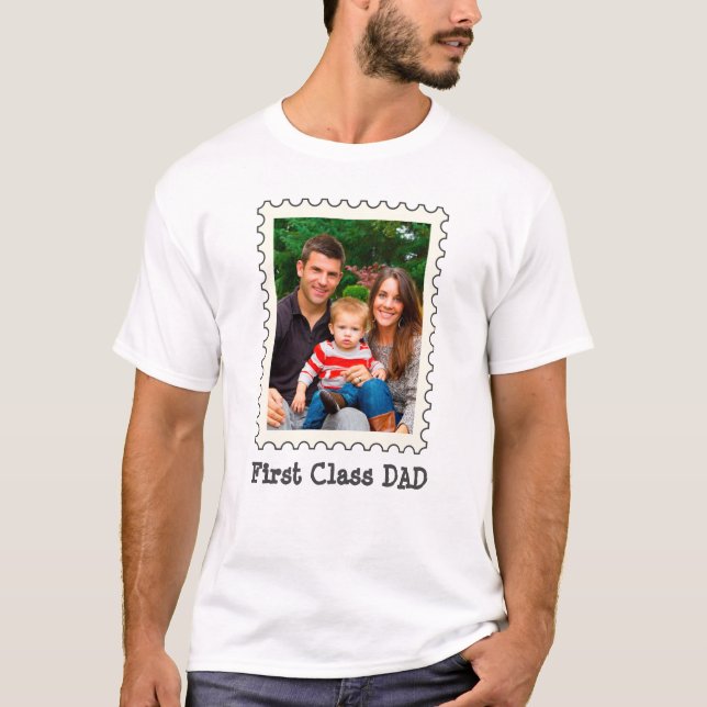Camiseta Melhor Pai de PAI de PRIMEIRA CLASSE Foto personal (Frente)