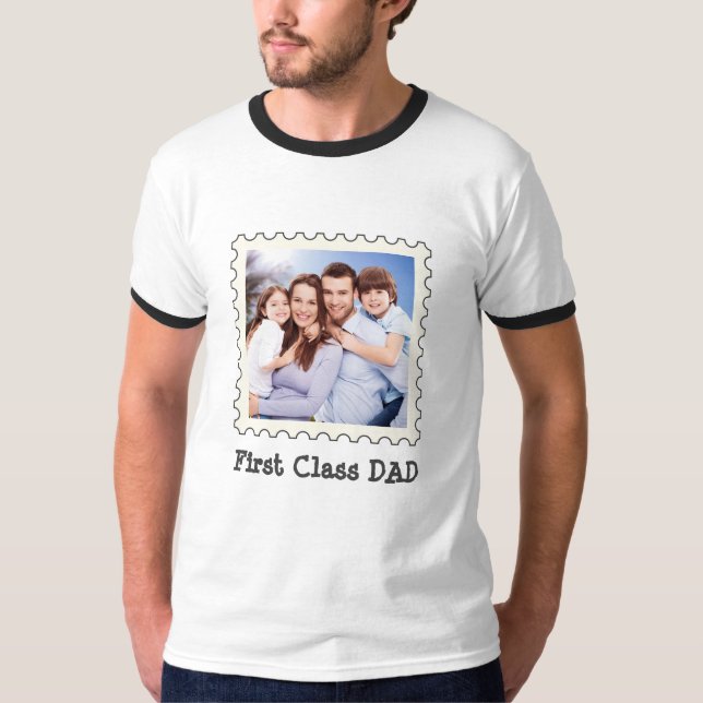 Camiseta Melhor Pai de PAI de PRIMEIRA CLASSE Foto quadrada (Frente)