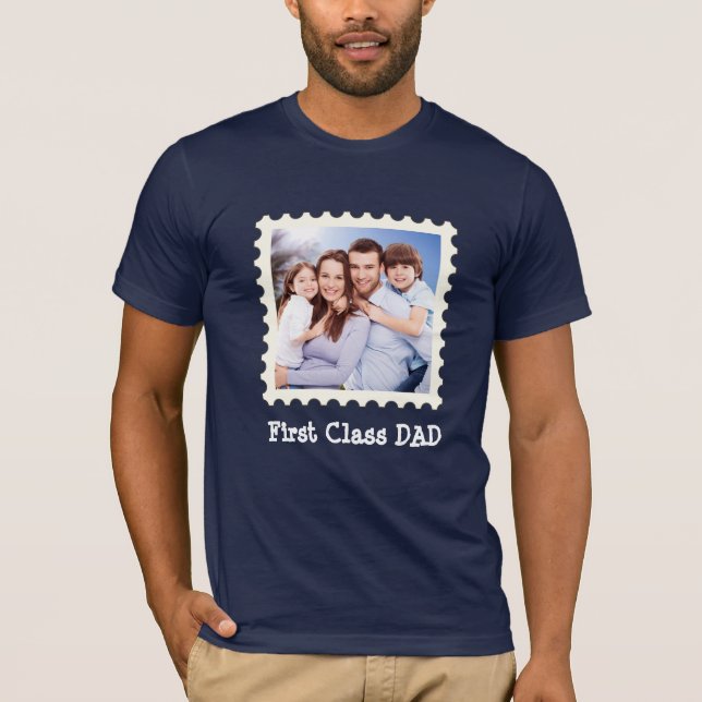 Camiseta Melhor Pai de PAI de PRIMEIRA CLASSE Foto quadrada (Frente)