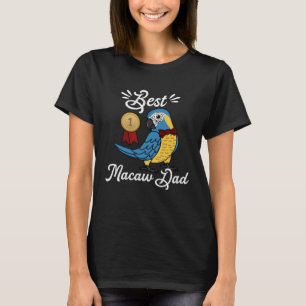 Camiseta Melhor Pai de papagaio I Macaw de garganta azul
