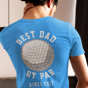 Camiseta Melhor Pai De Par Golfing Papa Aniversário Ano Per