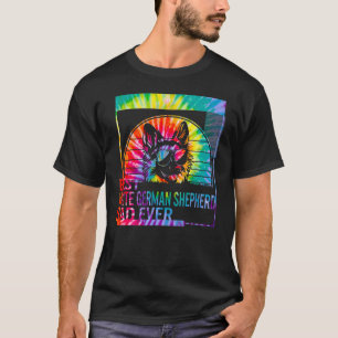 Camiseta Melhor Pai de Pastor Alemão Branco de Sempre papai