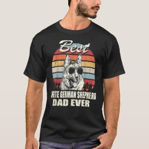 Camiseta Melhor Pai de Pastor Alemão Branco de Todos os Tem