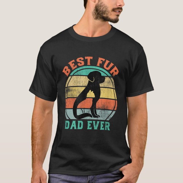 Camiseta Melhor Pai de peles de cão e de gato (Frente)
