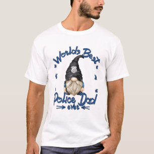 Camiseta Melhor Pai De Polícia Do Mundo Para A Polícia Do A