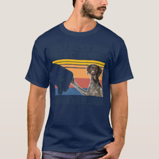 Camiseta Melhor Pai de Ponteiro Alemão de Curto Prazo Nunca