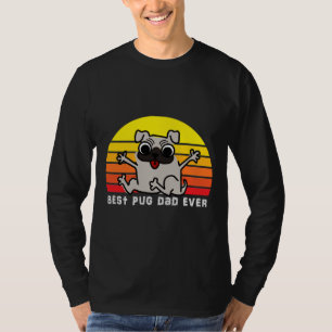 Camiseta Melhor Pai De Pug Alguma Vez Essencial Para A Cami